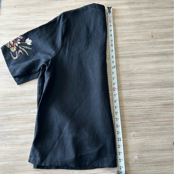 Johnny Was// JWLA Maise Easy V neck Blouse Embroidered Boho Black Size XL - Picture 11 of 11